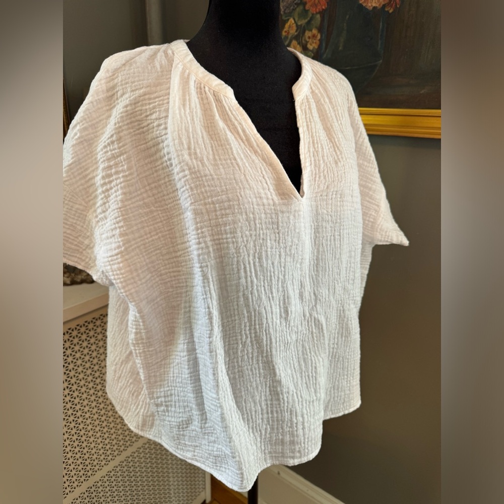 Joie 100% cotton tee muslin airy summer top